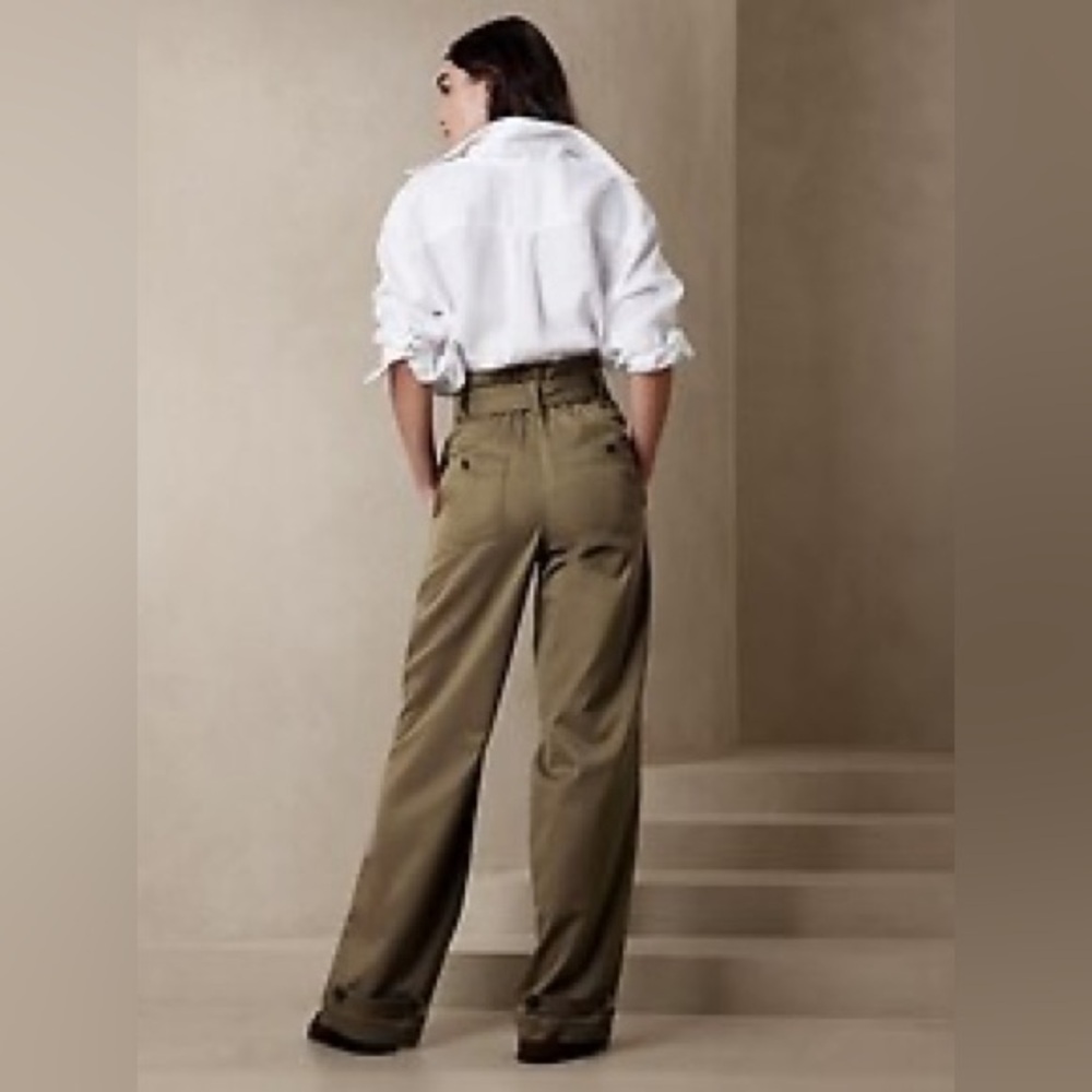 Banana Republic Paola Utility Pant Olive 6L - Picture 3 of 15